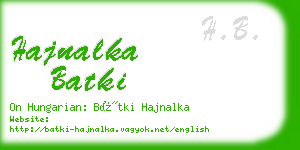 hajnalka batki business card